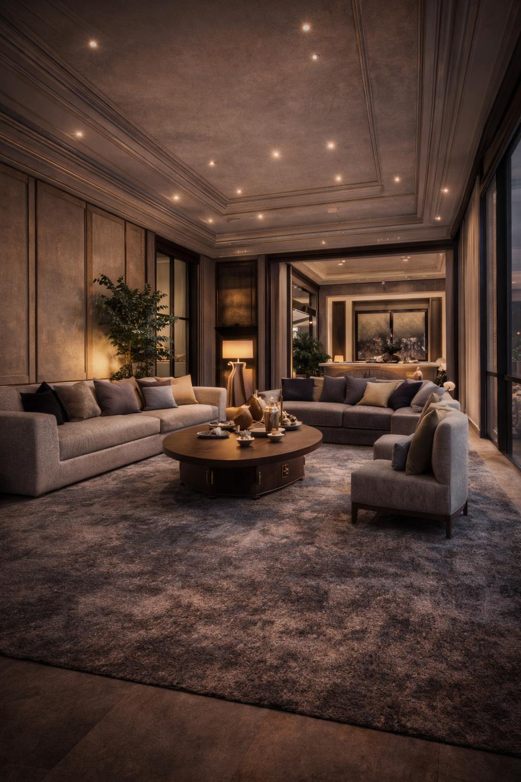 Modern luxury living room interior